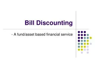 Bill Discounting