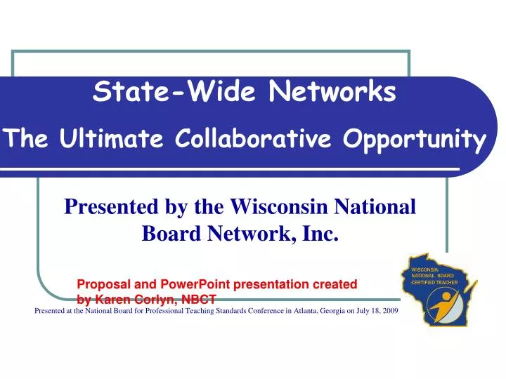 presented by the wisconsin national board network inc