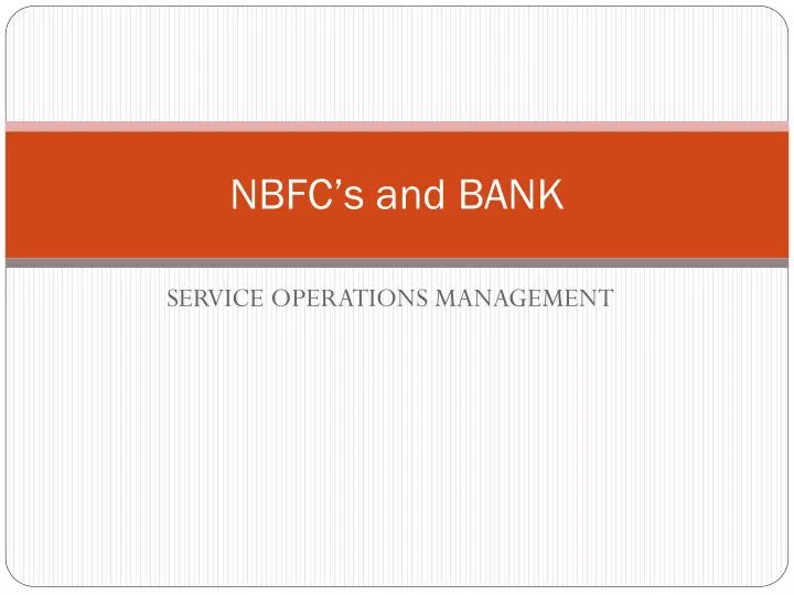 nbfc s and bank