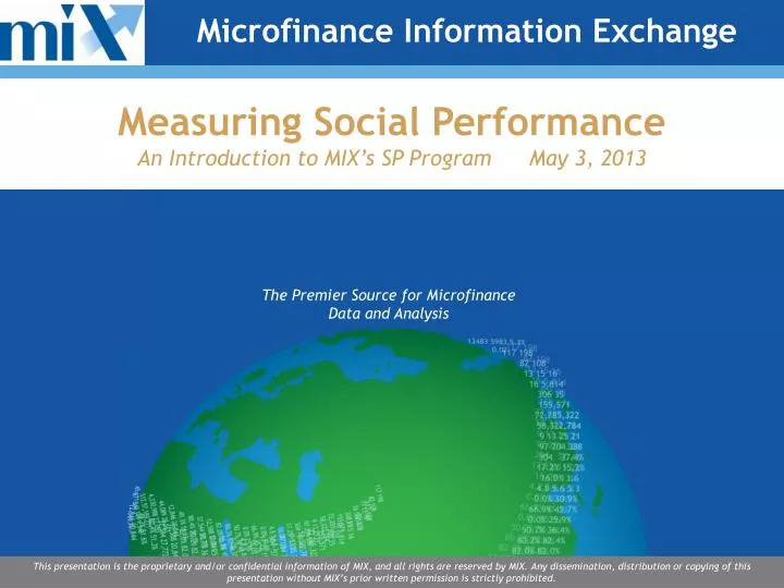 measuring social performance an introduction to mix s sp program may 3 2013
