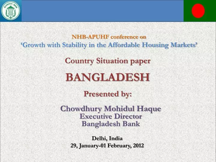 country situation paper bangladesh presented by