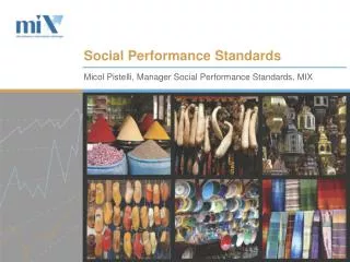 Social Performance Standards
