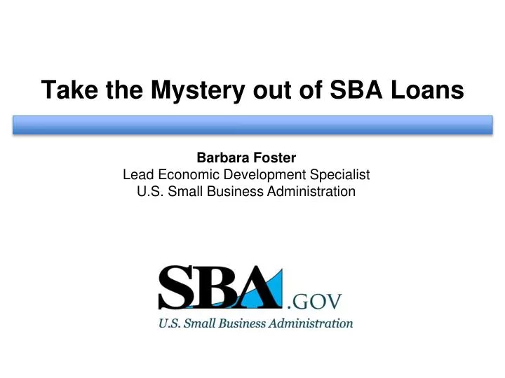 take the mystery out of sba loans