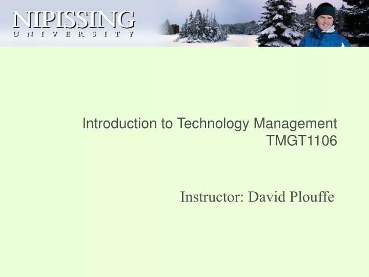 introduction to technology management tmgt1106