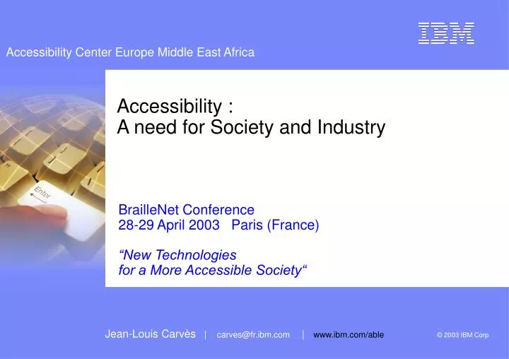 accessibility a need for society and industry