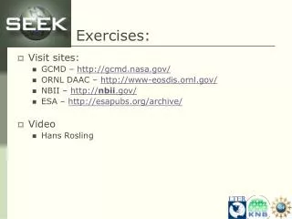Exercises: