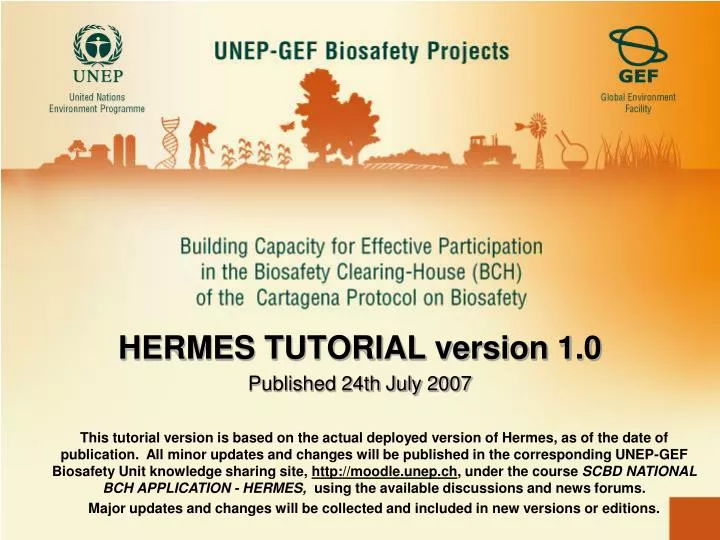 hermes tutorial version 1 0 published 24th july 2007