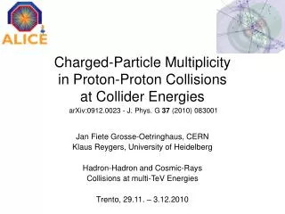 Charged-Particle Multiplicity in Proton-Proton Collisions at Collider Energies
