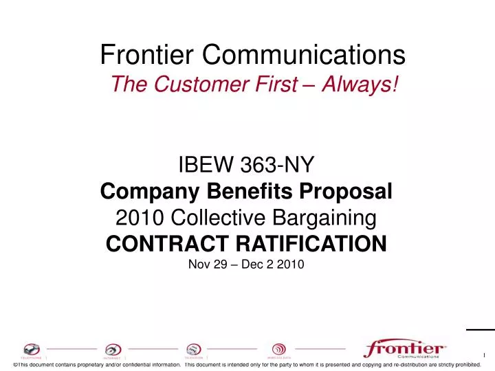 frontier communications the customer first always