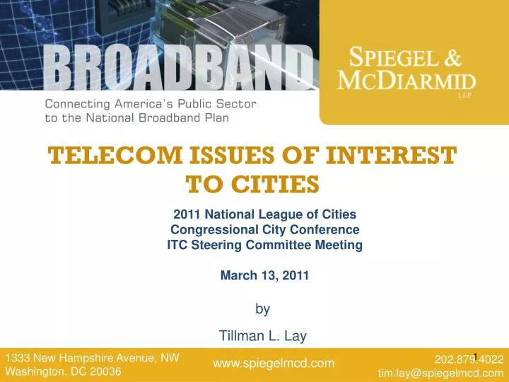 telecom issues of interest to cities