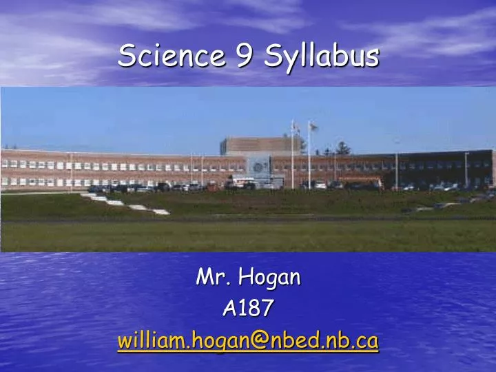 science 9 syllabus