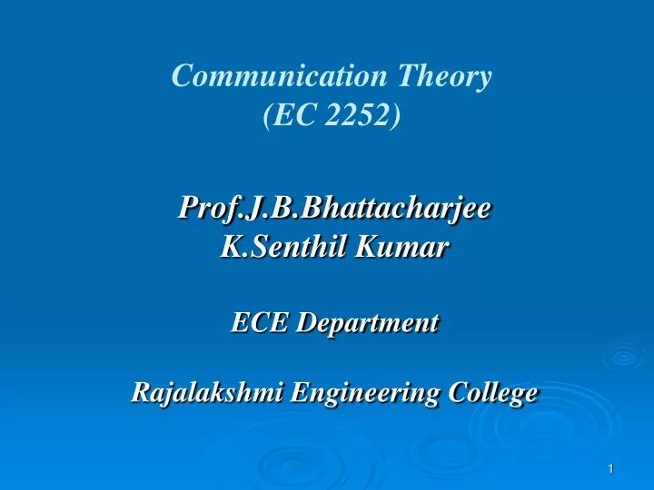 communication theory ec 2252