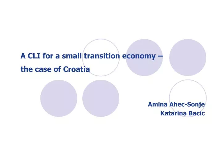 a cli for a small transition economy the case of croatia