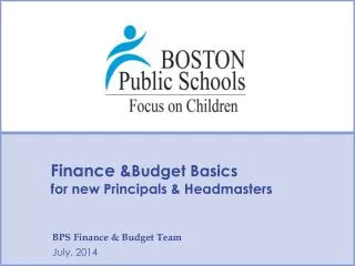 Finance &amp; Budget Basics for new Principals &amp; Headmasters