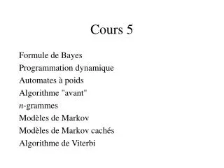 cours 5