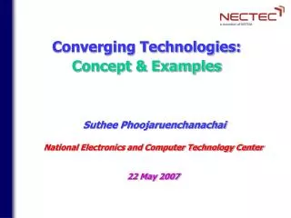 Converging Technologies: Concept &amp; Examples