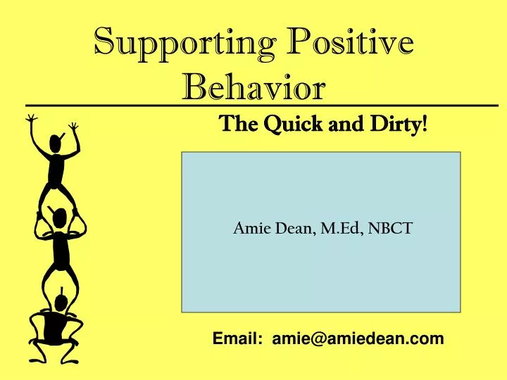 supporting positive behavior