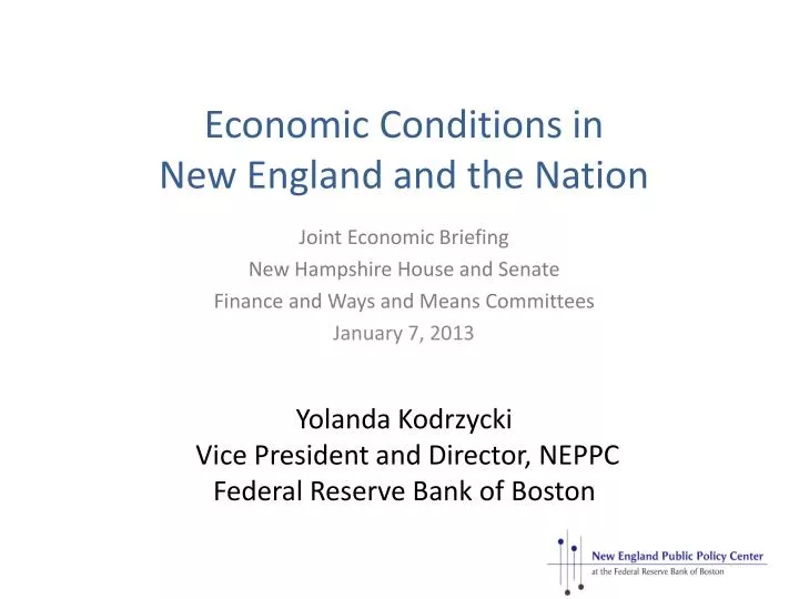economic conditions in new england and the nation