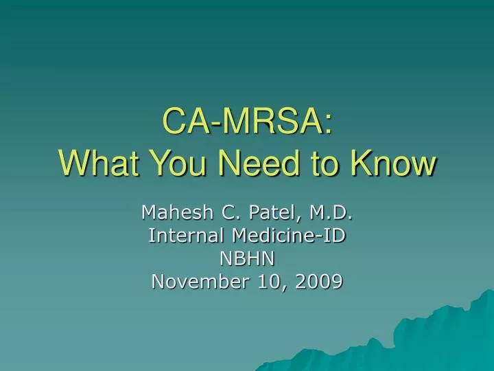 ca mrsa what you need to know