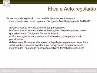 tica e auto regular o