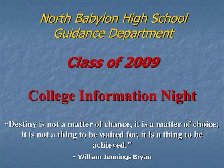 north babylon high school guidance department