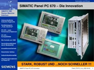 simatic panel pc 670 die innovation