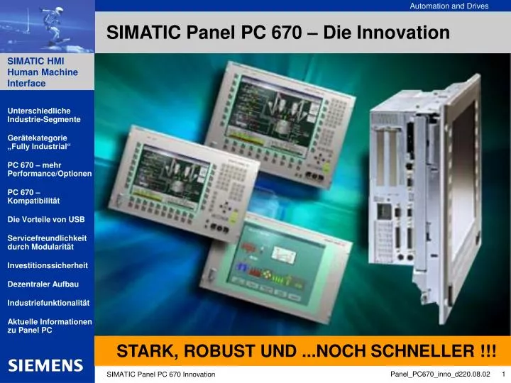 simatic panel pc 670 die innovation