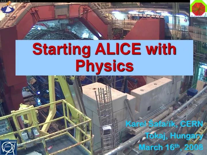 starting alice with physics