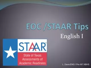 EOC /STAAR Tips