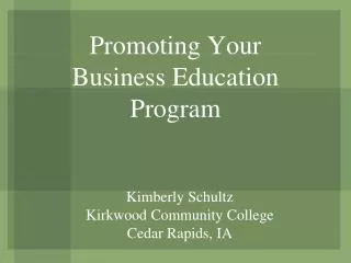 Promoting Your Business Education Program