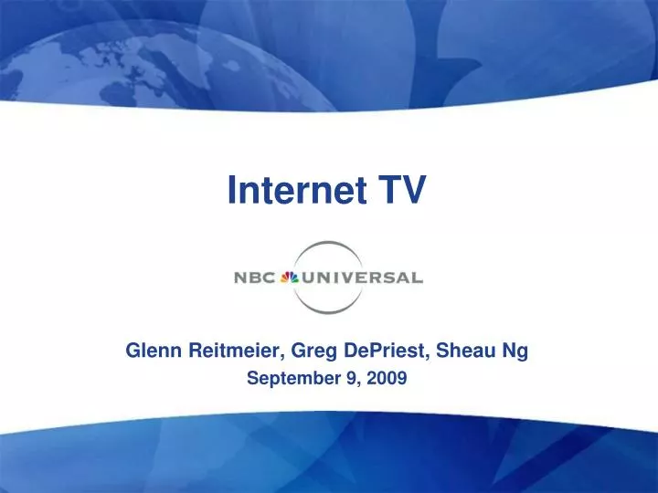 internet tv glenn reitmeier greg depriest sheau ng september 9 2009