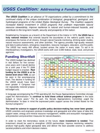 USGS Coalition: Addressing a Funding Shortfall