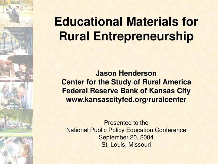 educational materials for rural entrepreneurship