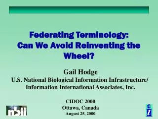 Federating Terminology: Can We Avoid Reinventing the Wheel?