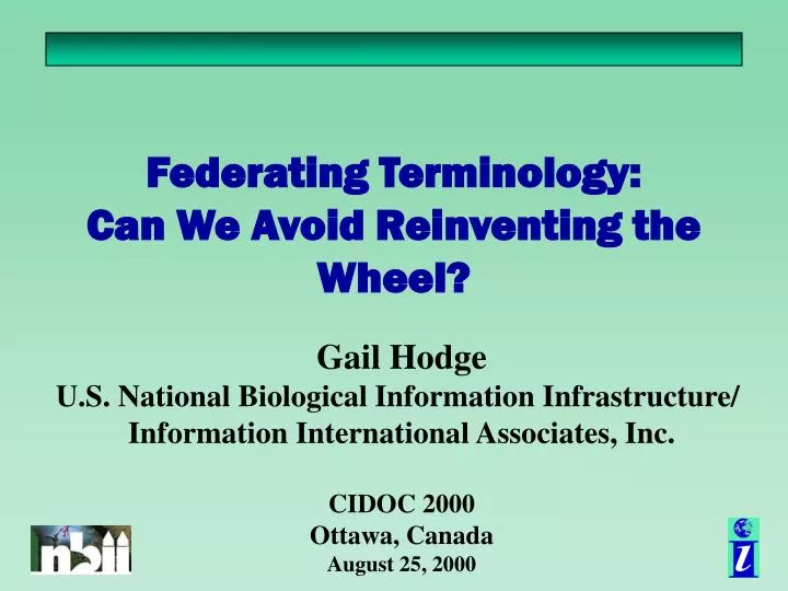 federating terminology can we avoid reinventing the wheel
