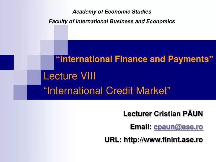 international finance and payments