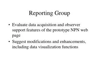 Reporting Group