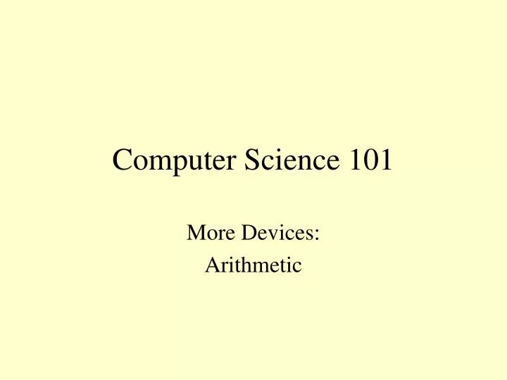 computer science 101