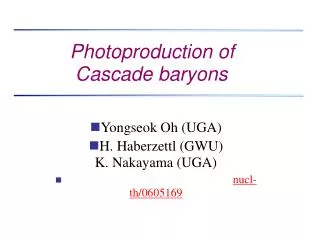 Photoproduction of Cascade baryons