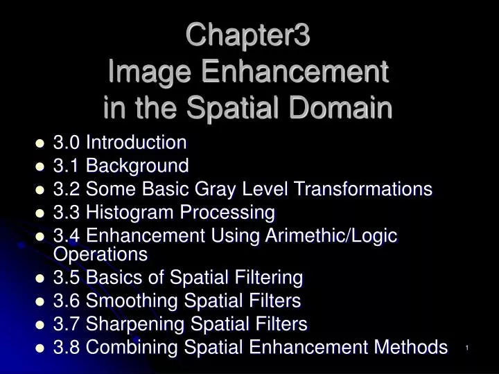 chapter3 image enhancement in the spatial domain