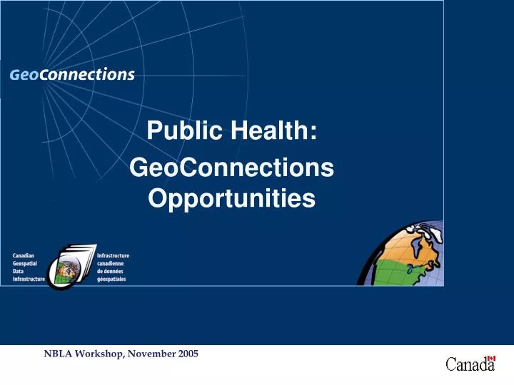 public health geoconnections opportunities