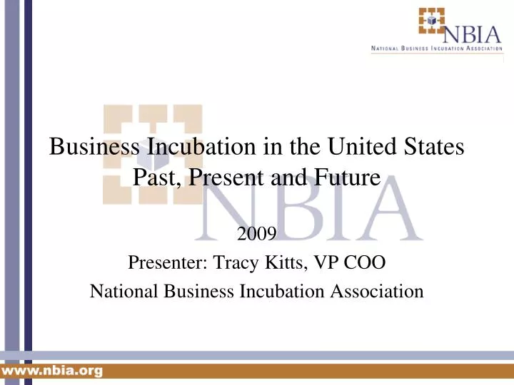 business incubation in the united states past present and future