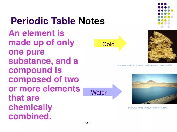 periodic table notes