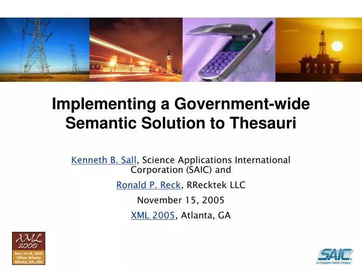 implementing a government wide semantic solution to thesauri