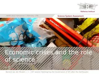 Economic crises and the role of science