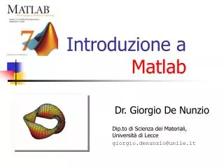introduzione a matlab