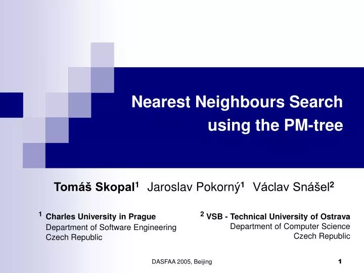 nearest neighbours search using the pm tree