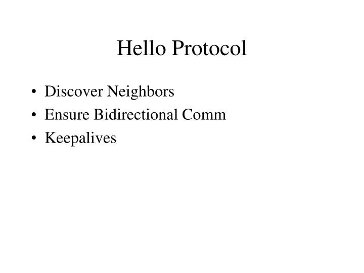 hello protocol