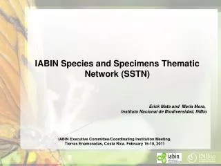 IABIN Species and Specimens Thematic Network (SSTN)