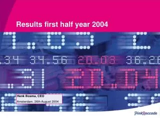 Results first half year 2004